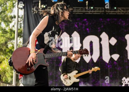 Heiße Milch - Han Mee tritt während der BottleRock Napa Valley 2022 auf der Napa Valley Expo am 28. Mai 2022 in Napa, Kalifornien, auf. Foto: Chris Tuite/imageSPACE/MediaPunch Stockfoto