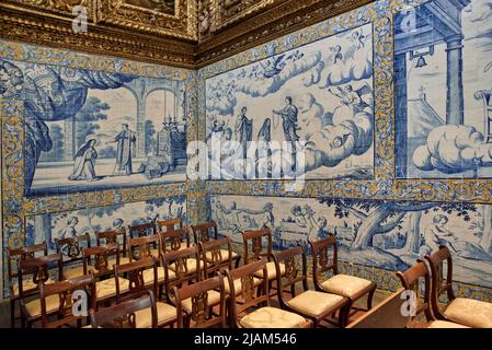 Schönes Kloster des heiligen Petrus von Alcantara, Convento de Sao Pedro de Alcântara in Lissabon, Portugal Stockfoto