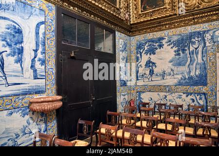 Schönes Kloster des heiligen Petrus von Alcantara, Convento de Sao Pedro de Alcântara in Lissabon, Portugal Stockfoto