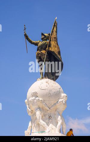 Statue von Vasco Nunez de Balboa, einem spanischen Entdecker, Gouverneur und Eroberer. Im Balboa Park Panama City. Vasco Núñez de Balboa (c. 1475 – um J Stockfoto