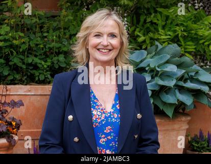 Carol Kirkwood, Wetterreporterin, bei der RHS Chelsea Flower Show. Stockfoto