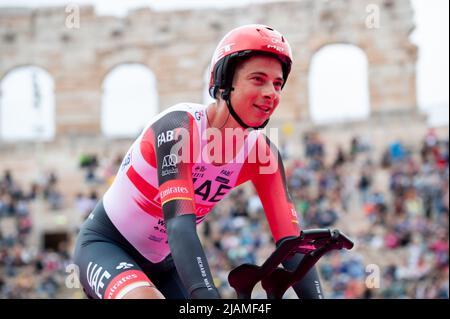 Verona, Verona, Italien, 29. Mai 2022, Davide Formolo (VAE Team Emirates) während des Giro d'Italia 2022 - Etappe 21 - Verona - Verona - Giro d'Italia Stockfoto