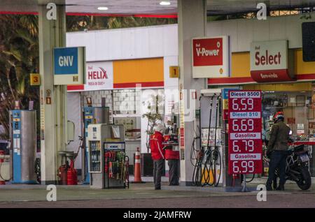 Porto-Bucht, Brasilien. 31.. Mai 2022. Kraftstoffpreise Benzin, Erdgas und Diesel in Porto Algone, der Hauptstadt von Rio Grande do Sul. Kredit: Omar de Oliveira/FotoArena/Alamy Live Nachrichten Stockfoto