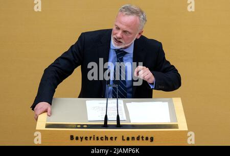 München, Deutschland. 31.. Mai 2022. Ulrich Singer (AfD) im Bayerischen landtag. Quelle: Sven Hoppe/dpa/Alamy Live News Stockfoto