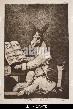 Asta su Abuelo /und sein Großvater ebenso; Vorstand Nr. 39 aus: „Los Capricos“ Caprices, hrsg. II, Madrid ca. 1855 Goya, Francisco de (1746 1828) Stockfoto