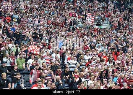 London, England - 28.. Mai 2022 - Rugby League Betfred Challenge Cup Final Huddersfield Giants vs Wigan Warriors im Totenham Hotspur Stadium, London, UK Dean Williams Stockfoto