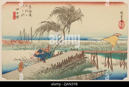 Yokkaichi, Vorstand 44 aus der Serie: Fifty Tree Stages des Tokyo Roado Roado Roado Roado Roado Roado Roado Roado Gojusan TSUGI No Uchi Stockfoto