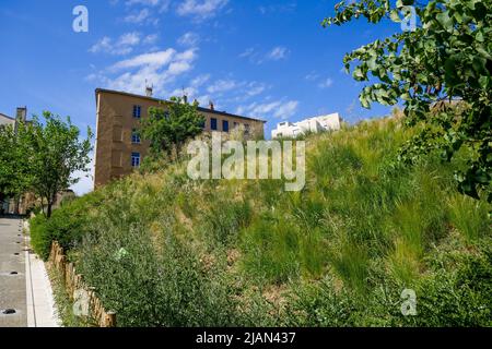 Le Gros Caillou Garden, Bezirk Croix-Rousse, Lyon, Region Auvergne Rhone-Alps, Zentralfrankreich Stockfoto