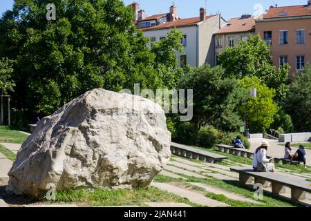 Le Gros Caillou Garden, Bezirk Croix-Rousse, Lyon, Region Auvergne Rhone-Alps, Zentralfrankreich Stockfoto