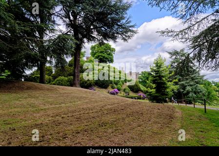 Warwick Castle - mittelalterliche Burg in Warwick, Warwickshire - England, Vereinigtes Königreich. Erbaut von Wilhelm dem Eroberer im Jahr 1068. 20. vom Mai 2022. Stockfoto