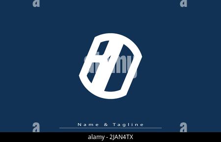 Alphabet Buchstaben Initialen Monogramm Logo BD, DB Stock Vektor