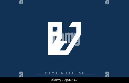 Buchstabenbuchstaben Initialen Monogramm-Logo BJ, JB Stock Vektor