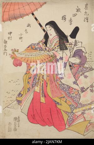 Der Schauspieler Nakamura Utaemon in der Rolle von Amagoi Komachi (Komachi betet für Regen) Kunisada, UTAGAWA (1786 1864) Stockfoto