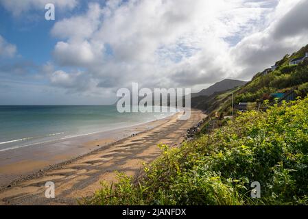 Schöner Beat in Nefyn im Norden der Lleyn Peninsula in Nordwales. Stockfoto