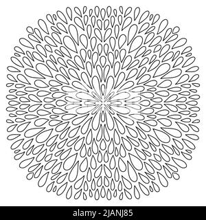 Mandala schwarz-weiß Malvorlagen Vektor Stock Vektor