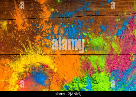 Feiern Sie das Festival Holi. Indian Holi Festival der Farben Stockfoto