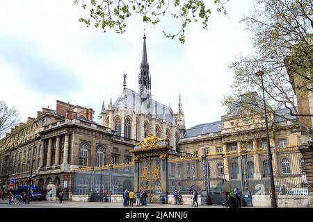Paris, Frankreich - 1. April 2017: Justizpalast der Justizpalast befindet sich im Zentrum von Paris. Ehemaliges Gefängnis, wo Marie Antoinette war Stockfoto