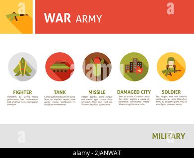 Infografik Zur Kriegsarmee Stock Vektor