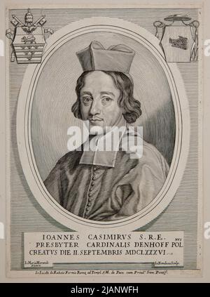 Jan Kazimierz Denhoff (1649 1697), Kardinal, PoIIsh, wohnhaft in Rom. Blondau, Jacques (1655 100 1698), Morandi, Giovanni (1622 1717), John James de Rossi Rom zum Friedenstempel Stockfoto