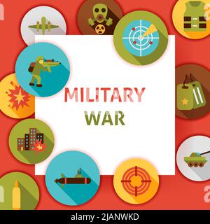 Vorlage Für Militärkrieg Stock Vektor