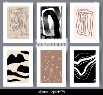 Abstrakte moderne kreative Kunstsammlung Stock Vektor