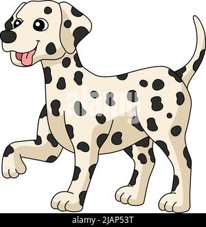 Dalmatiner Hund Cartoon Clipart Illustration Stock Vektor