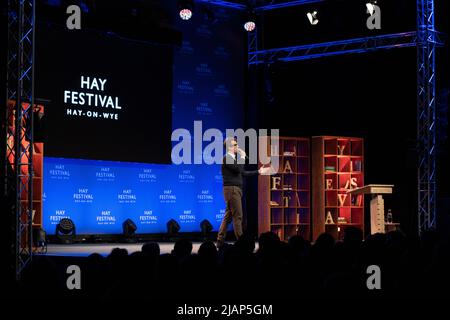 Hay-on-Wye, Wales. Marcus Brigstocke beim Hay Festival 2022, Wales. Quelle: Sam Hardwick/Alamy. Stockfoto