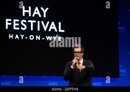 Hay-on-Wye, Wales. Marcus Brigstocke beim Hay Festival 2022, Wales. Quelle: Sam Hardwick/Alamy. Stockfoto