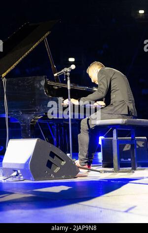 Verona, Italien 11. September 2020. Der berühmteste italienische Lyriker Mogol alias Giulio Rapetti Mogol während seines Live-Vors in der Arena di Verona. Stockfoto