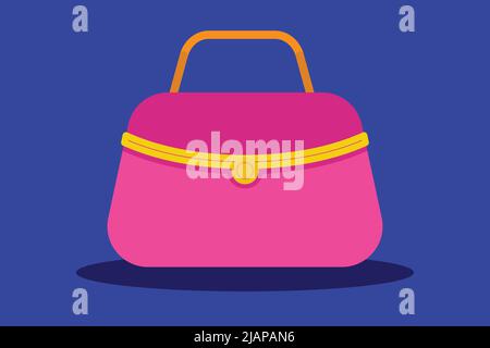 Frau Tasche Symbol Vektor Illustration - flaches Design Stock Vektor