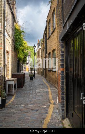 Eine alte Gasse im East End von London, Großbritannien Stockfoto