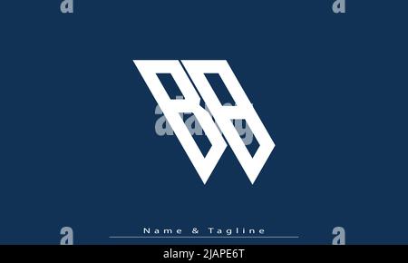 Alphabet Buchstaben Initialen Monogramm Logo BB Stock Vektor