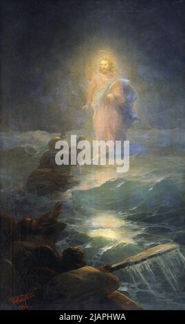 Das Wunder Jesu, auf dem Wasser zu wandeln, wie es Ivan Aivazovsky tat Stockfoto