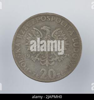 Falsche Münze, 20 Zlotys, 1976, VolksrepubliIIc von Polen Stockfoto
