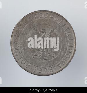 Falsche Münze, 20 Zlotys, 1976, VolksrepubliIIc von Polen Stockfoto