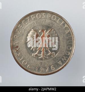 Falsche Münze, 20 Zlotys, 1976, VolksrepubliIIc von Polen Stockfoto