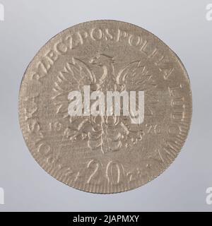 Falsche Münze, 20 Zlotys, 1976, VolksrepubliIIc von Polen Stockfoto