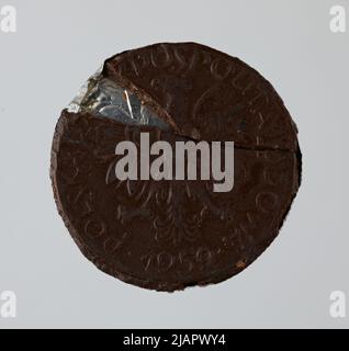 Falsche Münze, 5 Zlotys, 1959, VolksrepubliIIc von Polen Stockfoto