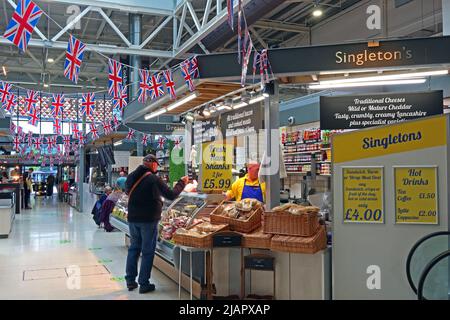 Warrington New Market, 2 Time Square, Keshire, England, Großbritannien, WA1 2NT Stockfoto