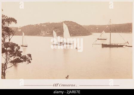 Mosman Bay und Curraghbeena Point von Cremorne Point Ende 19. Jahrhundert ca. zwischen 1879 und 1889 Stockfoto