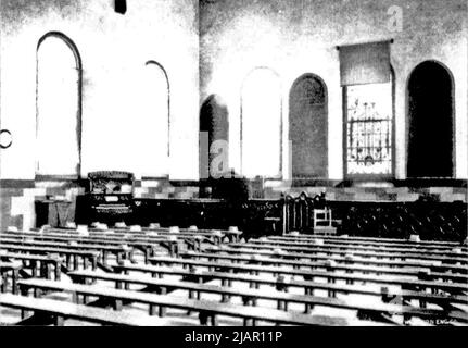 Fremantle Gefängnis: Das Innere der anglikanischen Kirche in den alten Gefängnisgebäuden im Jahr 1909 Stockfoto