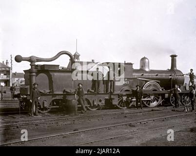 Die Lokomotive Nr. N263 ist eine der Schnellzuglokomotiven der D(261)-Baureihe 4-4-0, von denen 24 von Dubs & Co aus Glasgow ca. 1883-1889 Stockfoto