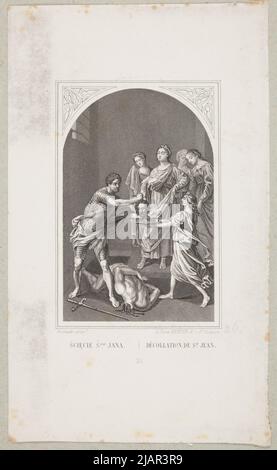 Enthauptung des heiligen Johannes des Täufers (zwischen 6 und 2 v. Chr. – ca. 32 Jerusalem) Reni, Guido (1575 1642), Bertin, Albert (fl. 1832) Stockfoto