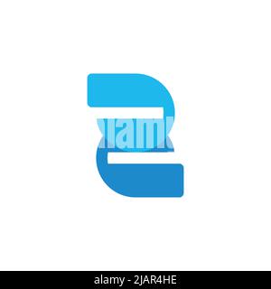 Letter 2c einfache bunte Gradienten Logo Vektor Stock Vektor