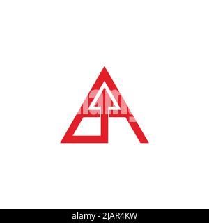 Buchstabe ein alpha Pfeil nach oben Dreieck einfache geometrische Logo Vektor Stock Vektor