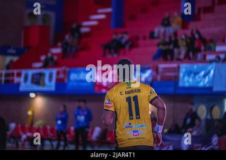 Finale der Pan American Handball Clubs spielte am 28. Mai 2022 in Buenos Aires zwischen den Clubs Taubate und Pinhieros, beide aus Brasilien. Stockfoto