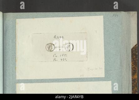 Das Bild einer Medaille zu Ehren von Stanisław Leszczyński und Karol XII, n.A., in: Sammleralbum: Figuren polnischer Medaillen zum Werk von X.B. Albertrande: Polnische Geschichte mit zertifizierten Medaillen. Erstellt von Prinz Henryk Lubomirski 1822 1830 geordnet nach der Liste der polnischen Medaillen von Feliks Bentkowski 1832 (Pos. 277) unbekannt, Geiger, Andreas (1765 1856) Stockfoto