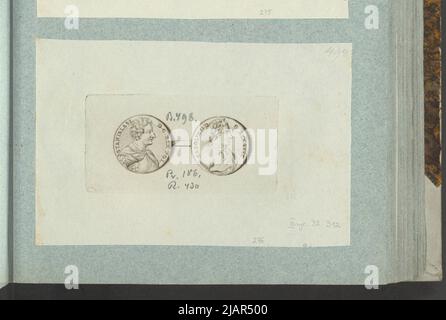 Das Bild einer Medaille zu Ehren von Stanisław Leszczyński und Karol XII, n.A., in: Collector's Album: Figuren der polnischen Medaillen zum Werk von X.B. Albertrande: Polnische Geschichte mit zertifizierten Medaillen. Erstellt von Prinz Henryk Lubomirski 1822 1830 geordnet nach der Liste der polnischen Medaillen von Feliks Bentkowski 1832 (Pos. 276) unbekannt, Geiger, Andreas (1765 1856), Wermuth, Christian (1661 1739) Stockfoto
