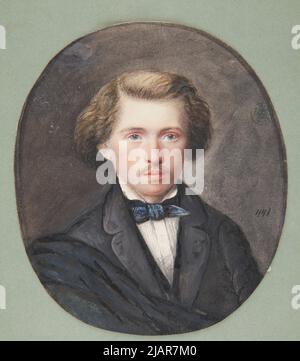 Eine Büste eines jungen Mannes Ein SELBSTPORTRÄT DES MALERS ELIGIUSZ OSTROWIECKI unbekannt Stockfoto