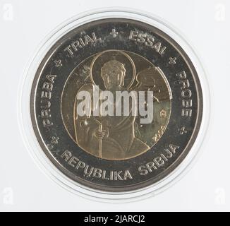 Euro Collection ein Münzmuster, 2 Euro für Serbien; 2004 Stockfoto